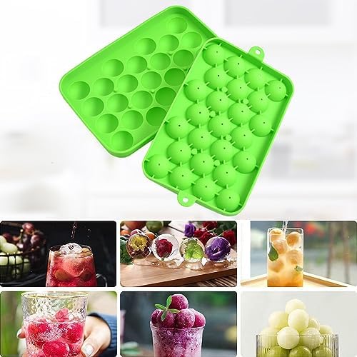 Ice Ball tray, Round Ice Trays, Pack of 2 Small Round Ice Trays