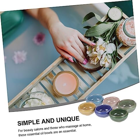 PRETYZOOM 6 Piece Thai Style Spa Essential Oil Bowl Set for Salon