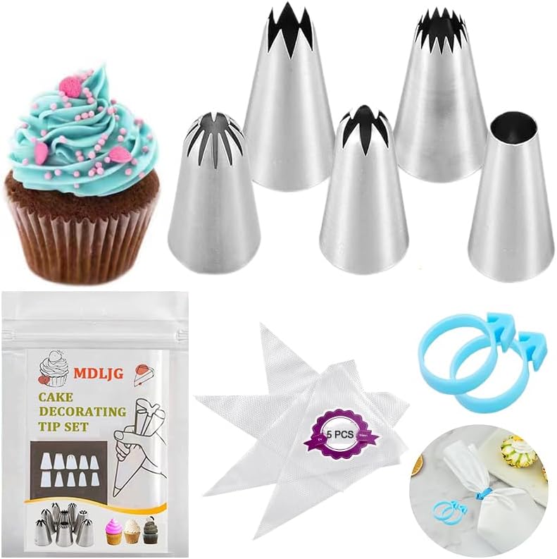 Extra Large Piping Tips, Seamless Stainless Steel Icing Piping Nozzle