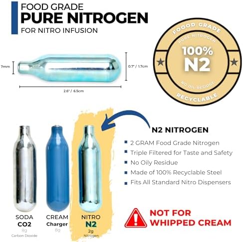 ICO 40pcs Nitrogen Cartridges, N2 Cartridges for Nitro Cold Brew