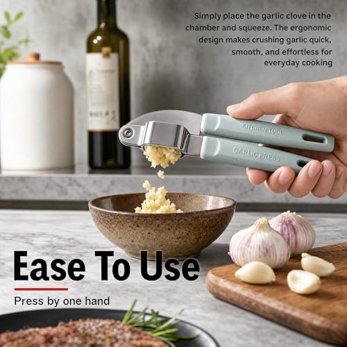 Stainless Steel Garlic Press, Mincer and Ginger Crusher