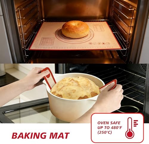 3PCS Silicone Bread Sling and Pastry Mat Set