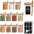 ComSaf Spice Jars with Spoons 8 oz 12 Pack, Seasoning Container with