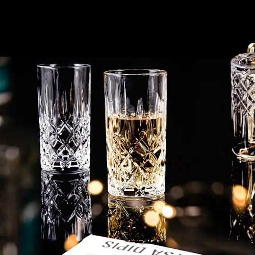 Highball Glasses Collins Tall Beverage Set of 6, 14 Ounce Cups