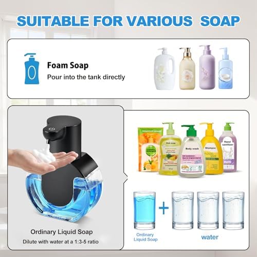 Automatic Foaming Soap Dispenser, 15oz/420ml Smart Hand Soap