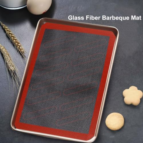Silicone Glass Fiber Baking Mat, Non Stick Oven Liner for Macaron