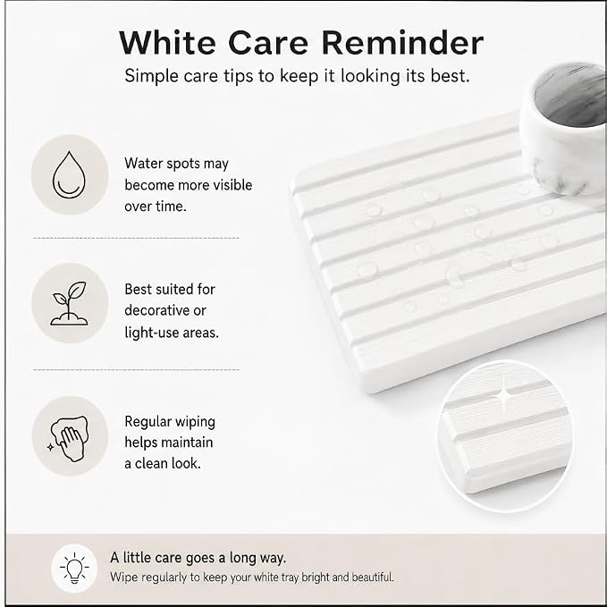2PCS Water Absorbing Stone Drying Tray Mat - Image 4