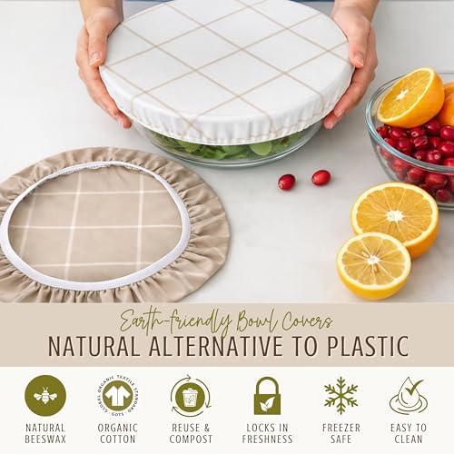 Nectar & Nest Reusable Bowl Covers for Bread Proofing, 10"