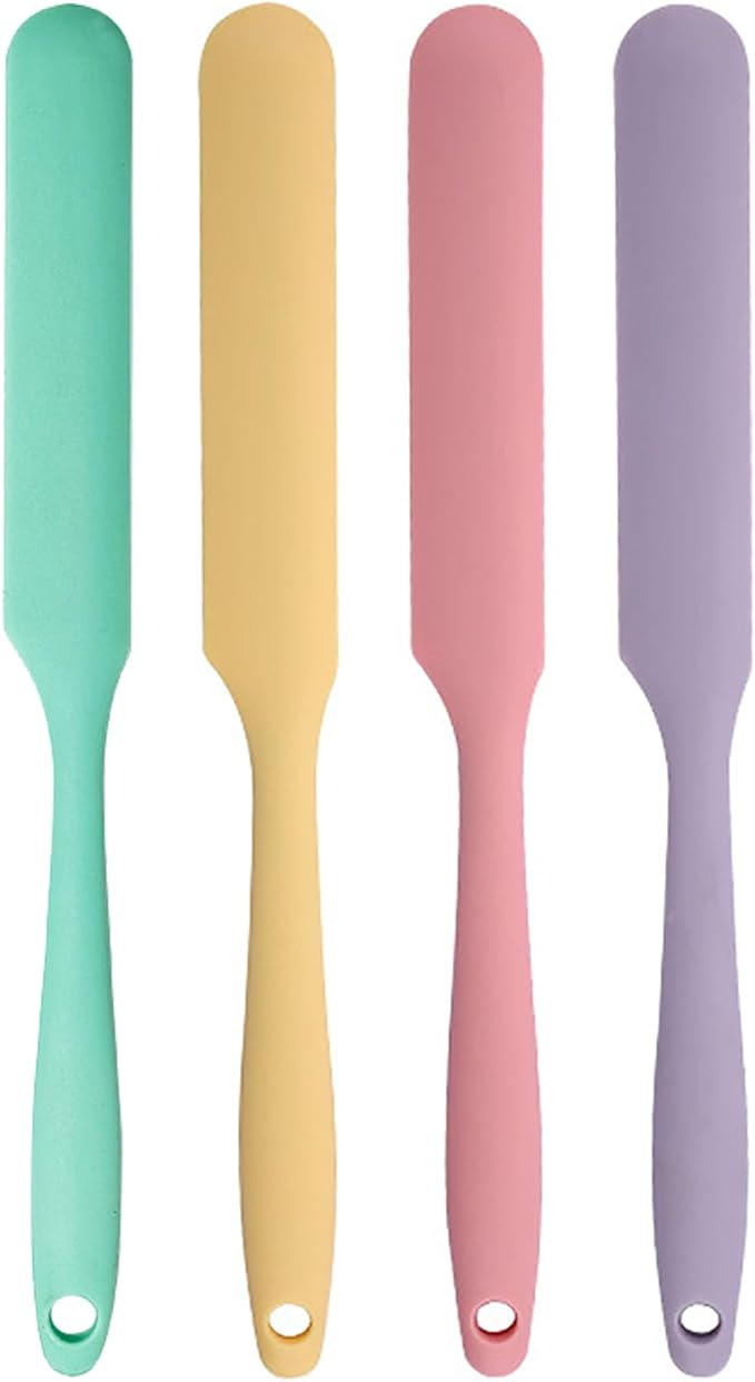 4 Pcs Silicone Jar Spatula Set by GZLT