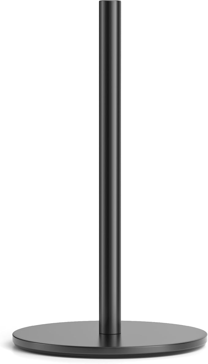 Black Paper Towel Holder Free-Standing, Premium Stainless Steel Paper Rolls by niffgaff