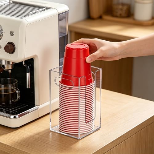 Cup Dispenser, Wall Mount, Fits Cups Up to 18 oz
