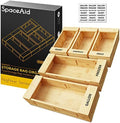 SpaceAid Bag Storage Organizer for Kitchen Drawer, Bamboo Organizer