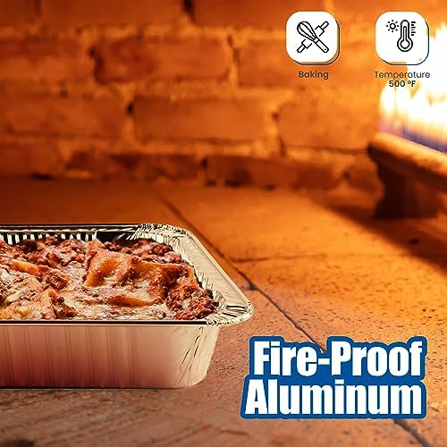 Aluminum Pans 9x13, 30 Pack – Disposable Half Size Foil Trays
