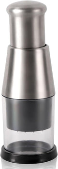 Manual Food Chopper, 6.3 X 2.4in Compact Mini Dicer, 304 Stainless