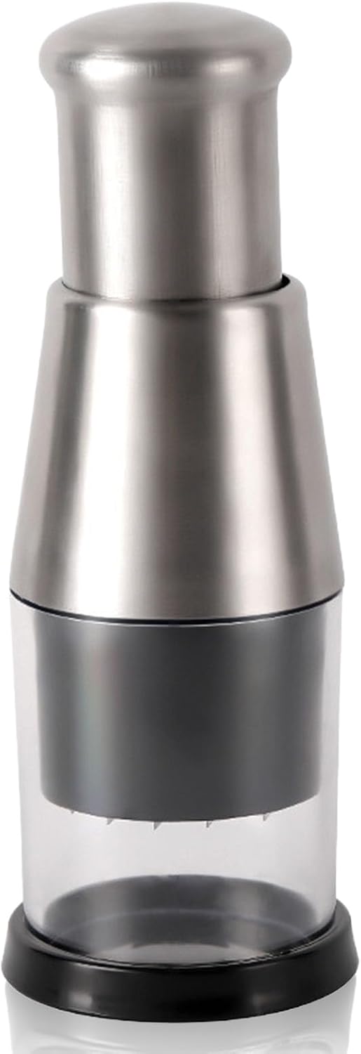 Manual Food Chopper, 6.3 X 2.4in Compact Mini Dicer, 304 Stainless