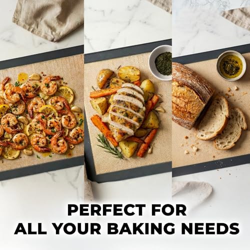 Zulay Kitchen Silicone Baking Mat, 2 Pack, 16.5" x 11.6"