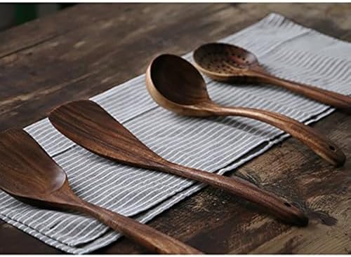 4-Piece Teak Wooden Utensil Set