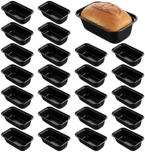 24 Pcs Mini Loaf Pans for Baking Bread,Non Stick Small Loaf Pans
