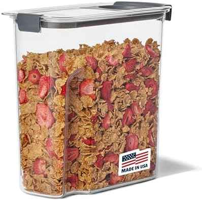 Rubbermaid Brilliance Airtight Cereal Food Storage Container, Shatterproof, BPA-Free and Dishwasher-Safe, 32oz Capacity