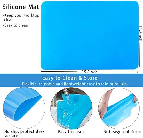 Resin Tools Set 22pcs, A3 Silicone Sheet with 100 ml Measuring Mixing