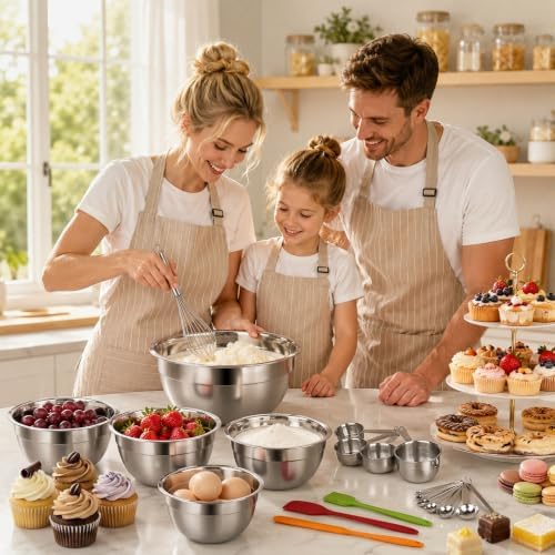 WEPSEN 25-Piece Mixing Bowls with Lids Set