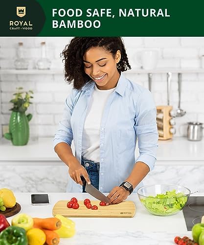 ROYAL CRAFT WOOD Bamboo Cutting Board with Juice Groove - Kitchen