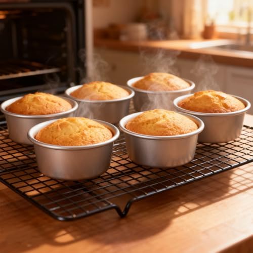 SHEUTSAN Round Cake Pan, 4 Inch, Set of 30, Aluminum Baking Tins for