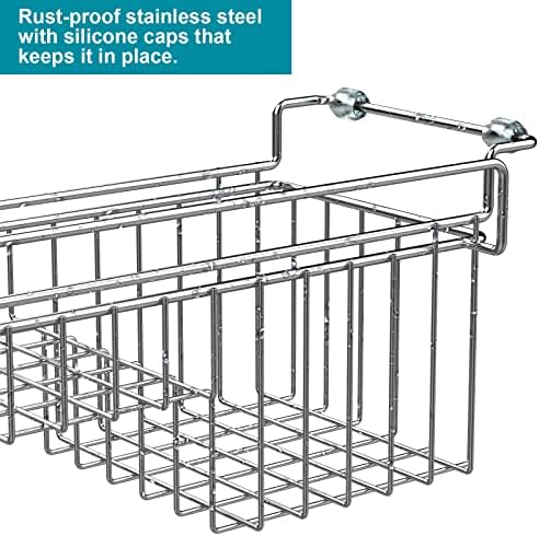 Over-the-Sink Expandable Stainless Steel Caddy, 14.5-22 in