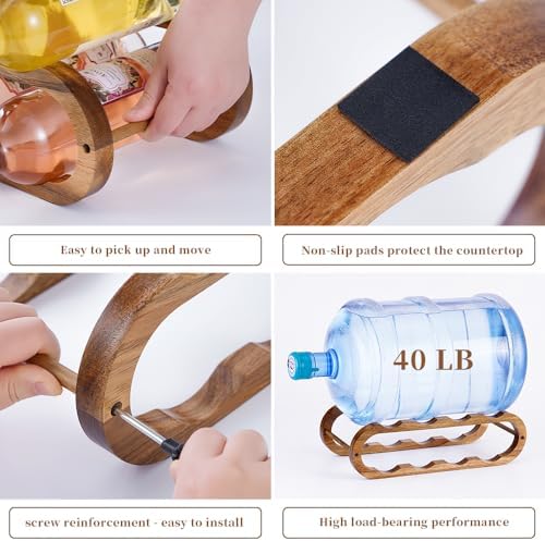 Wine Rack for Cabinet and Countertop - Adjustable in 2 Sizes - 3 Pack