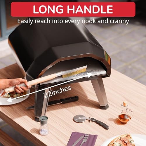 Senwosa 22” Pizza Oven Brush with Stone Scraper