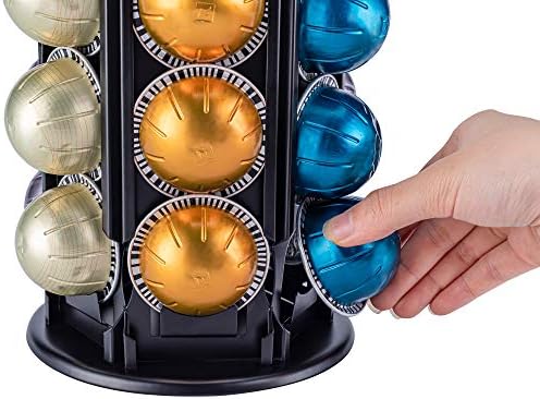 FlagShip Vertuo Pod Carousel Holder, 80+ Pods, Black