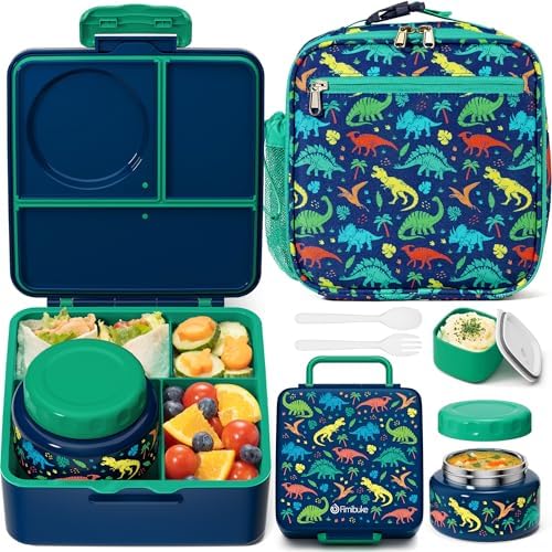 Fimibuke 60oz Kids Bento Lunch Box with Insulated Lunch Bag