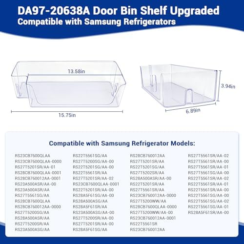 DA97-20638A Refrigerator Door Bin Compatible with Samsung Refrigerator