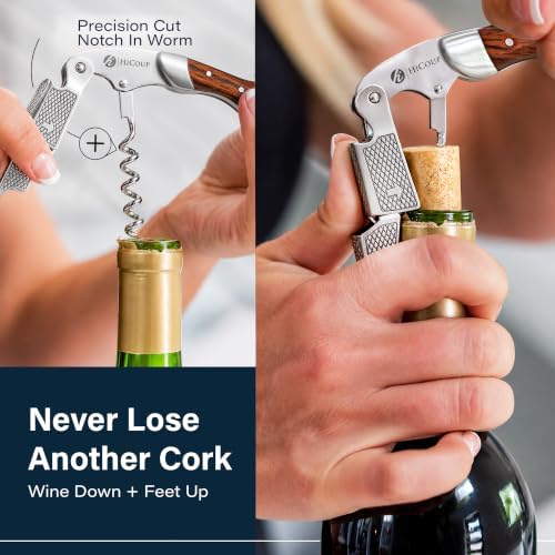 Hicoup Wine Opener - Professional Corkscrews for Wine Bottles w/Foil
