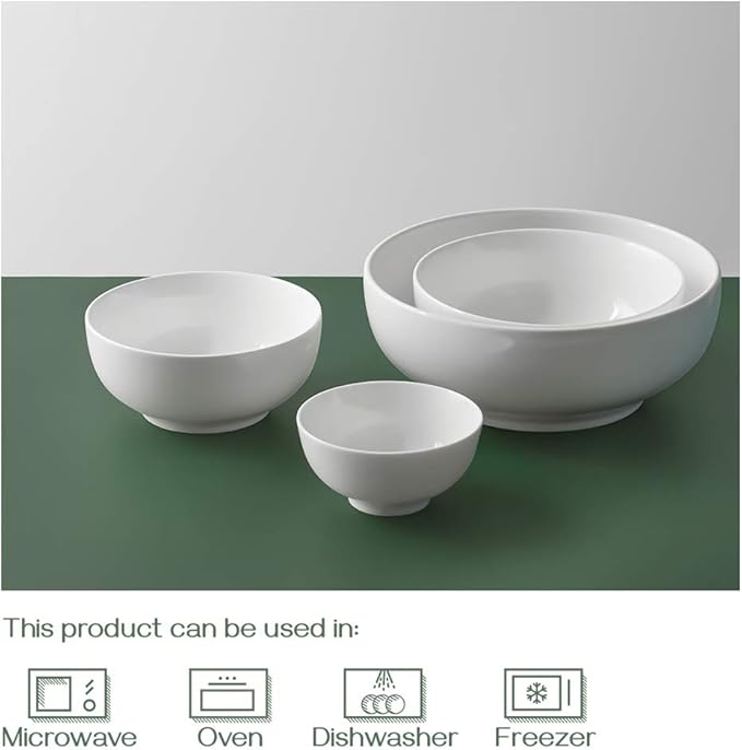 DOWAN Serving Bowls, Mixing Bowl Set, 70/30/20/8 Ounces Mixing Bowls - Image 4