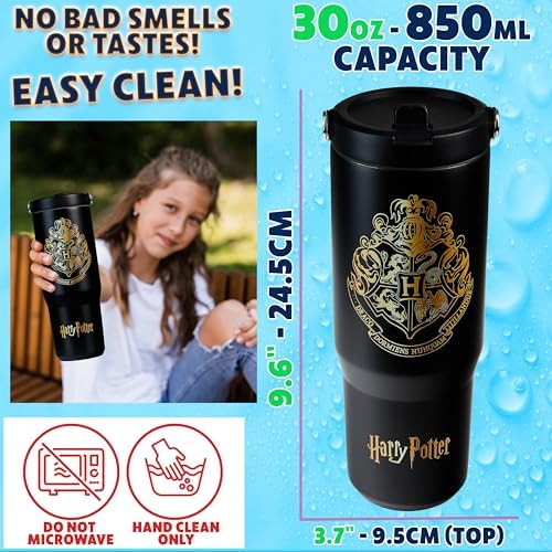 Get Trend Harry Potter Tumbler with Straw 30oz Kids Teens Insulated