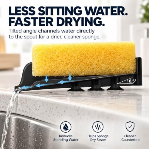 Sponge Holder for Scrub Daddy, 4.7" x 4.7", Black