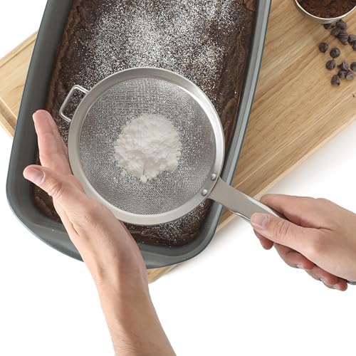Calphalon Prime Edge 5-Inch Stainless Steel Hand Strainer, Fine Mesh