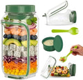 Salad Pod Portable Salad Jar with Leakproof Dressing Container, Meal
