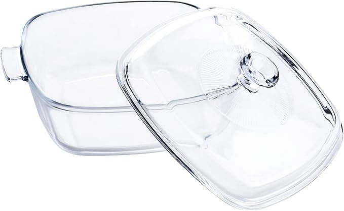 Clear Square Glass Casserole - Image 3