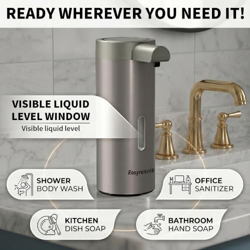 Automatic Liquid Soap Dispenser Touchless, Hands‐Free for Bathroom