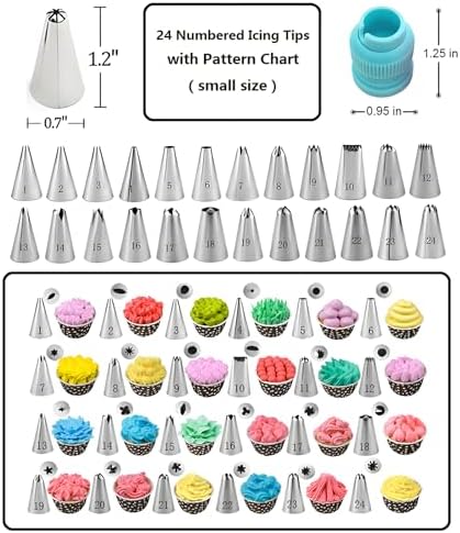 Cake Decorating Kit, 248 Pcs Baking Supplies (Blue)