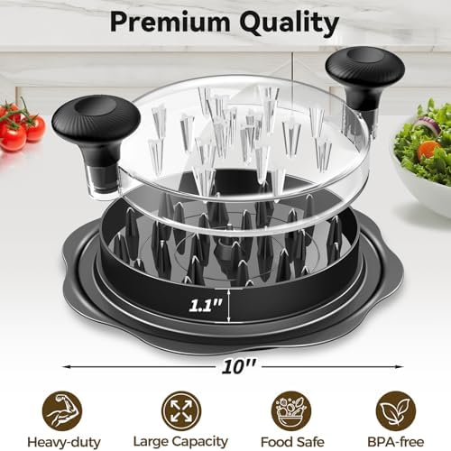 Ukeetap 10" Meat Shredder Tool Twist, Black