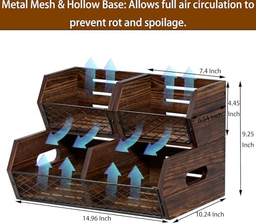 Wood Potato and Onion Storage Bins