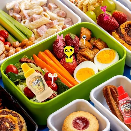 4 Pack Mini Ketchup Bottle for Lunch Box Lunches Accessories