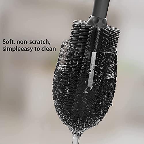 Long Silicone Bottle Cleaning Brush | 2 Pack| 16”+13”Water Bottle