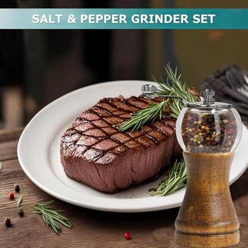 Manual Wood Pepper Grinder Set, Hand Shake