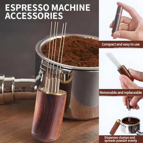 BADAO 6PCS Espresso Accessories Bulk,Coffee Tamper Set Home Barista