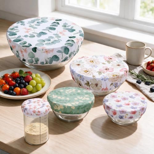 5-Piece Reusable Beeswax Bowl Covers