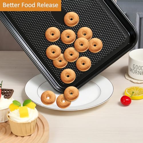 SS&CC Nonstick Baking Sheet Pan Set of 3, 0.8mm Carbon Steel Cookie